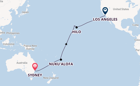 Transpacific from Sydney, Australia with the Queen Elizabeth