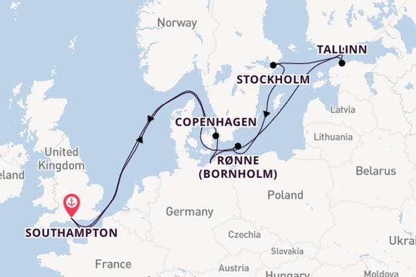 British Isles from Southampton, England with the Queen Victoria