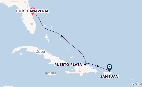 Caribbean from Port Canaveral, Florida, USA with the Norwegian Prima