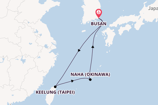 Oost-Azië vanaf Busan, Zuid-Korea met de Costa Serena