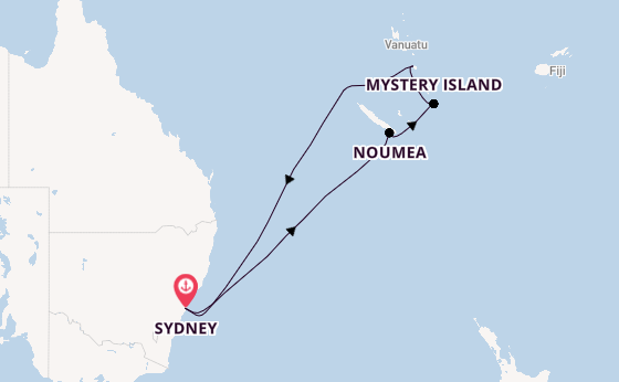 Zuidelijke Stille Oceaan vanaf Sydney, Australië met de Anthem of the Seas®