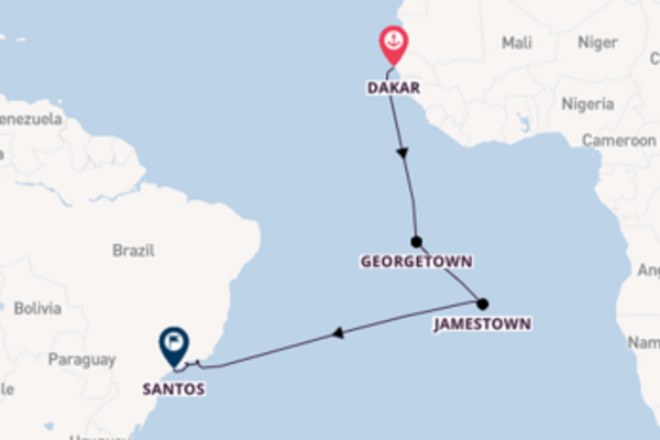 21daagse cruise vanaf Dakar
