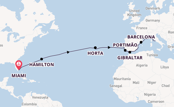 Transatlantic from Miami, Florida with the Azamara Quest