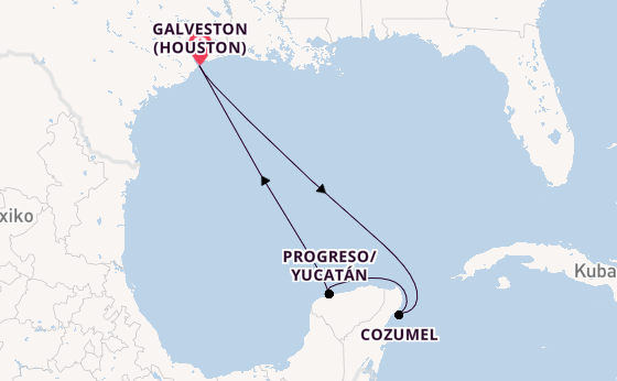 Westliche Karibik ab Galveston (Houston), USA auf der Carnival Horizon