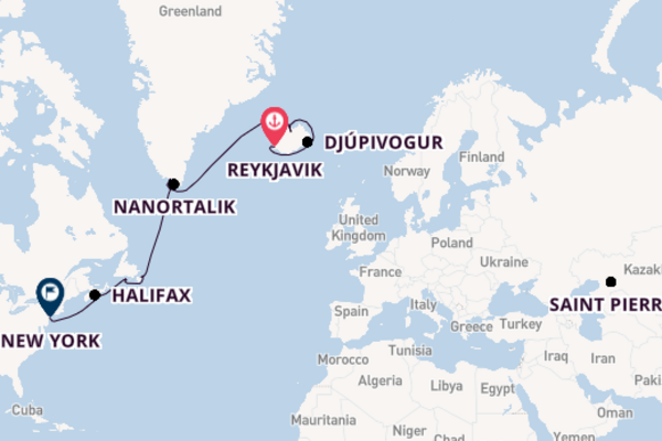 Transatlantic from Reykjavik, Iceland with the Norwegian Star