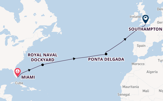 Transatlantic from Miami, Florida, USA with the Freedom of the Seas