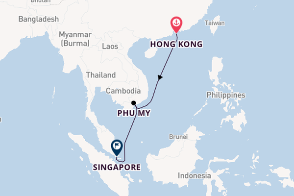 Southeast Asia from Hong Kong, China with the Queen Anne