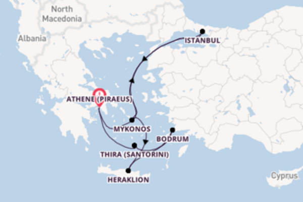 Vaar met de Costa Fortuna naar Athene (Piraeus)