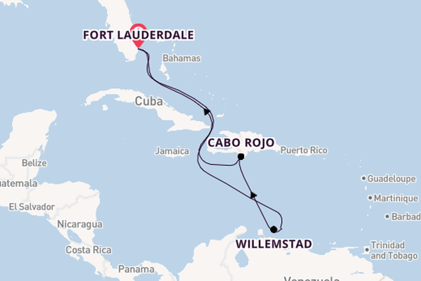 Caribbean vanaf Fort Lauderdale, Verenigde Staten met de Nieuw Amsterdam
