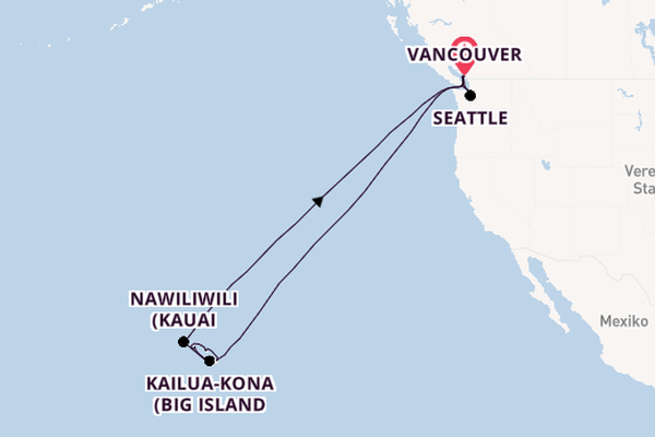 Polynesien ab Vancouver, Kanada auf der Koningsdam