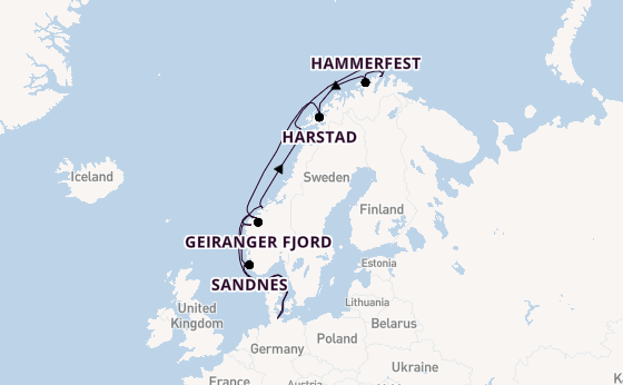 Noorwegen vanaf Kiel, Duitsland met de VASCO DA GAMA