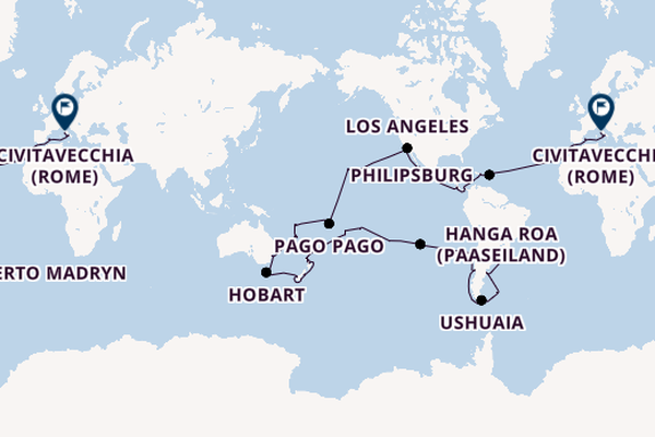 Wereldreizen vanaf Buenos Aires, Argentinië met de MSC Magnifica