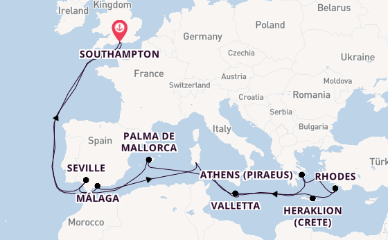 Mediterranean Sea from Australia with the Britannia 