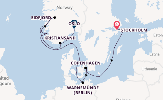 Norway from Stockholm, Sweden with the MSC Magnifica