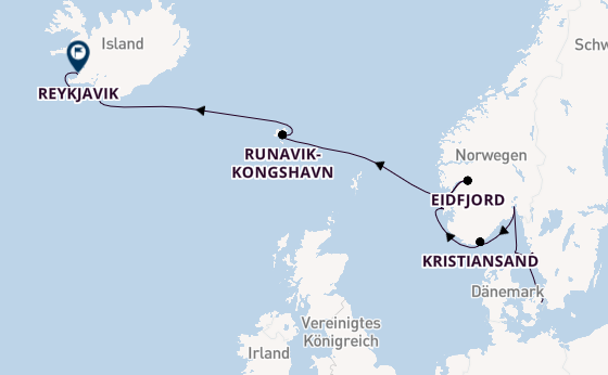 Norwegen ab Kopenhagen, Dänemark auf der Azamara Journey