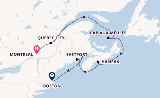 New England from Saint Lawrence River Cruising with the Volendam