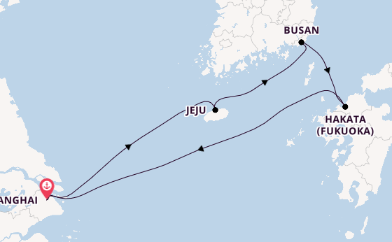 China from Shanghai, China with the MSC Bellissima