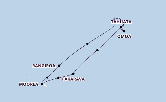 Frans-Polynesië vanaf Papeete, Frans-Polynesië met de Le Jacques Cartier