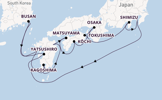 Japan from Yokohama (Tokyo), Japan with the Diamond Princess