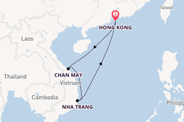 China from Hong Kong, China with the Spectrum of the Seas