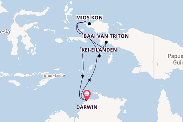 Indonesië vanaf Darwin, Australië met de Le Soléal