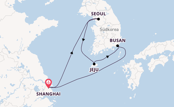 Ostasien ab Shanghai, China auf der Spectrum of the Seas