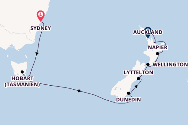 Neuseeland ab Sydney auf der Vista