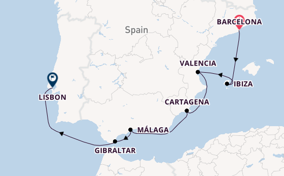 Western Mediterranean from Barcelona, Spain with the Seven Seas Explorer