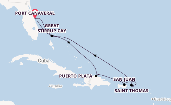 Caribbean from Port Canaveral, Florida with the Norwegian Getaway