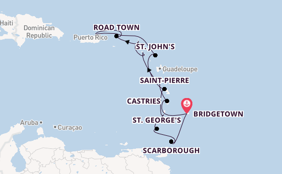 Caribbean from Bridgetown, Barbados with the Azamara Quest