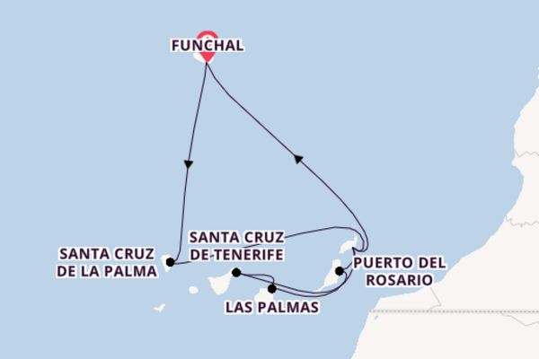 9daagse cruise vanaf Funchal