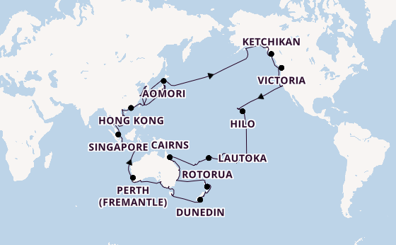Transpacific from San Francisco, California with the Seven Seas Splendor