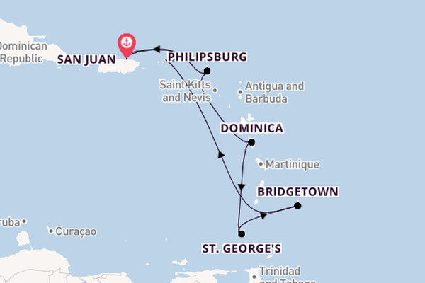 Caribbean from San Juan, Puerto Rico with the Grand Princess