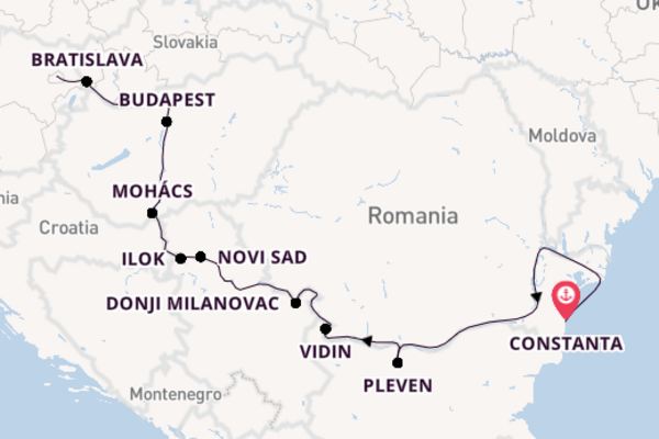 Sailing to Vienna from Constanta