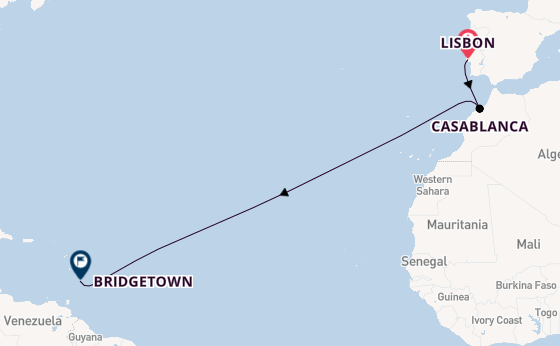 Southern Caribbean from Lisbon, Portugal with the Seabourn Ovation 