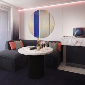Come aboard the undefined and discover one of 252 cabin categories on a total of 8 decks that can accommodate 2700 passengers. Choose your dream cabin and feel at home on board the undefined!