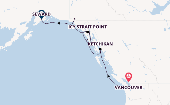 Alaska vanaf Vancouver, Canada met de Anthem of the Seas®