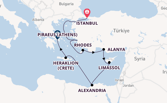 Eastern Mediterranean from Istanbul, Turkey with the Seven Seas Navigator