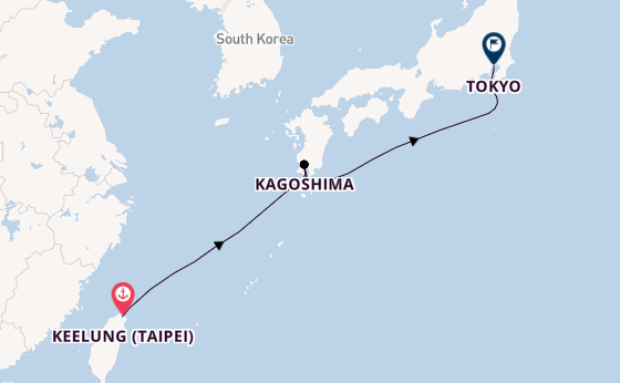 Japan from Keelung (Taipei), Taiwan with the MSC Bellissima