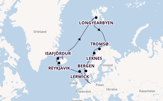 Norwegen ab Hamburg auf AIDAsol