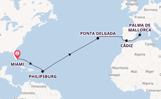 trans-Atlantisch vanaf Nederland met de MSC Meraviglia