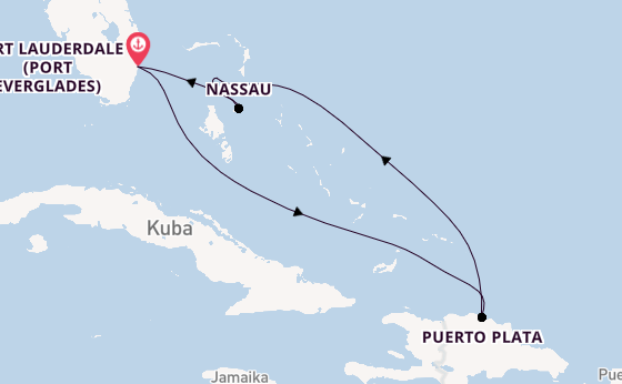 Karibik ab Fort Lauderdale (Port Everglades), USA auf der Celebrity Beyond