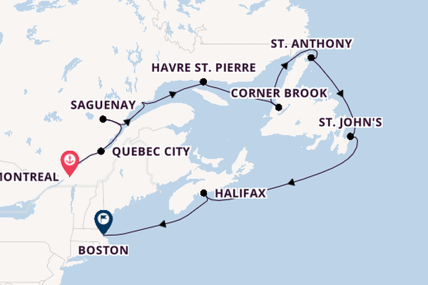 New England from Saint Lawrence River Cruising with the Volendam