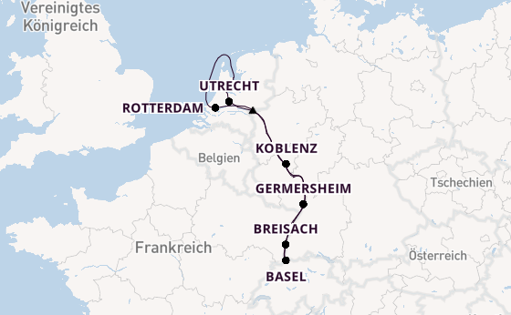 Rhein ab Köln, Deutschland auf der MS RHEIN MELODIE
