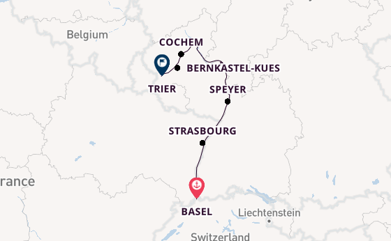 Rhine River, Europe from Basel, Switzerland with the Viking Hild