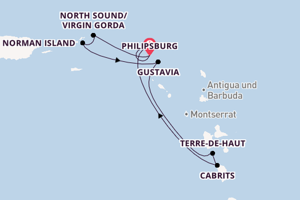 Östliche Karibik ab Philipsburg, St. Maarten auf der SEA CLOUD SPIRIT