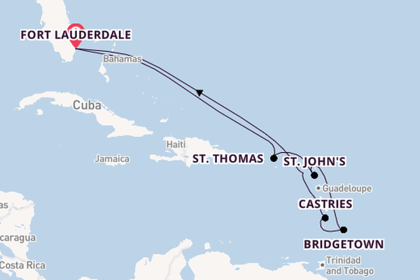 Caribbean vanaf Fort Lauderdale, Verenigde Staten met de Celebrity Ascent