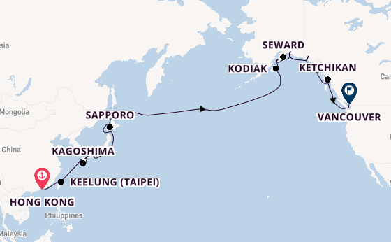 Transpacific from Hong Kong, China with the Viking Venus