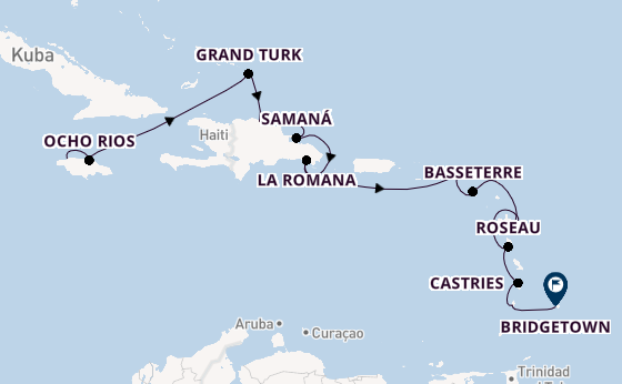 Karibik ab Montego Bay auf AIDAbella