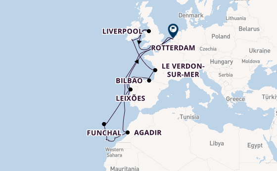 British Isles from Lisbon, Portugal with the Nieuw Statendam